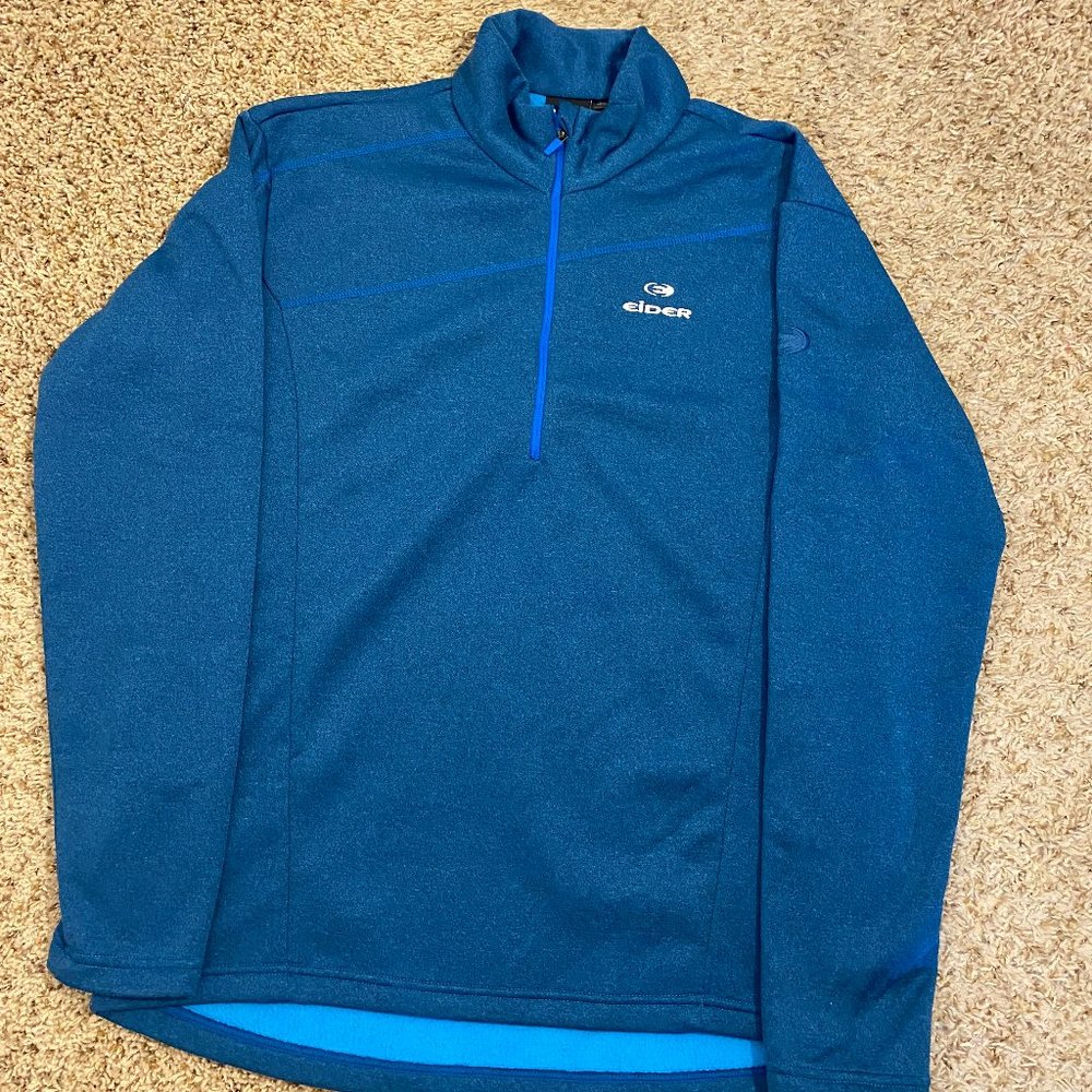 Eider Men's Sweater Fleece Pullover Size XXL Blue Half Zip